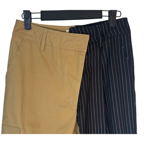 2/$30 NWT Choosy Size 4 Womens Two-Tone High Rise Cargo & Pinstripe Pants - Picture 5 of 16
